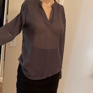 Grey sheer top